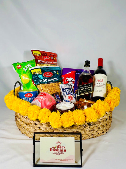 Dashain Gift Box (Alcohol for picture only)